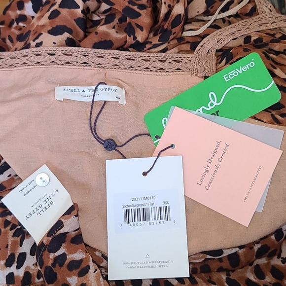 New spell designs saphari sun dress gown tan XXS - Picture 8 of 13